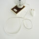 Vintage lay lamp with plastic base and formica, glass tube,  60/70s