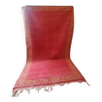 Pink and yellow Berber rug from Morocco