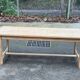 Renovated extendable farmhouse dining table in solid oak, 1950, 200cm.