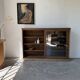 Enfilade vitrée en chêne, années 50