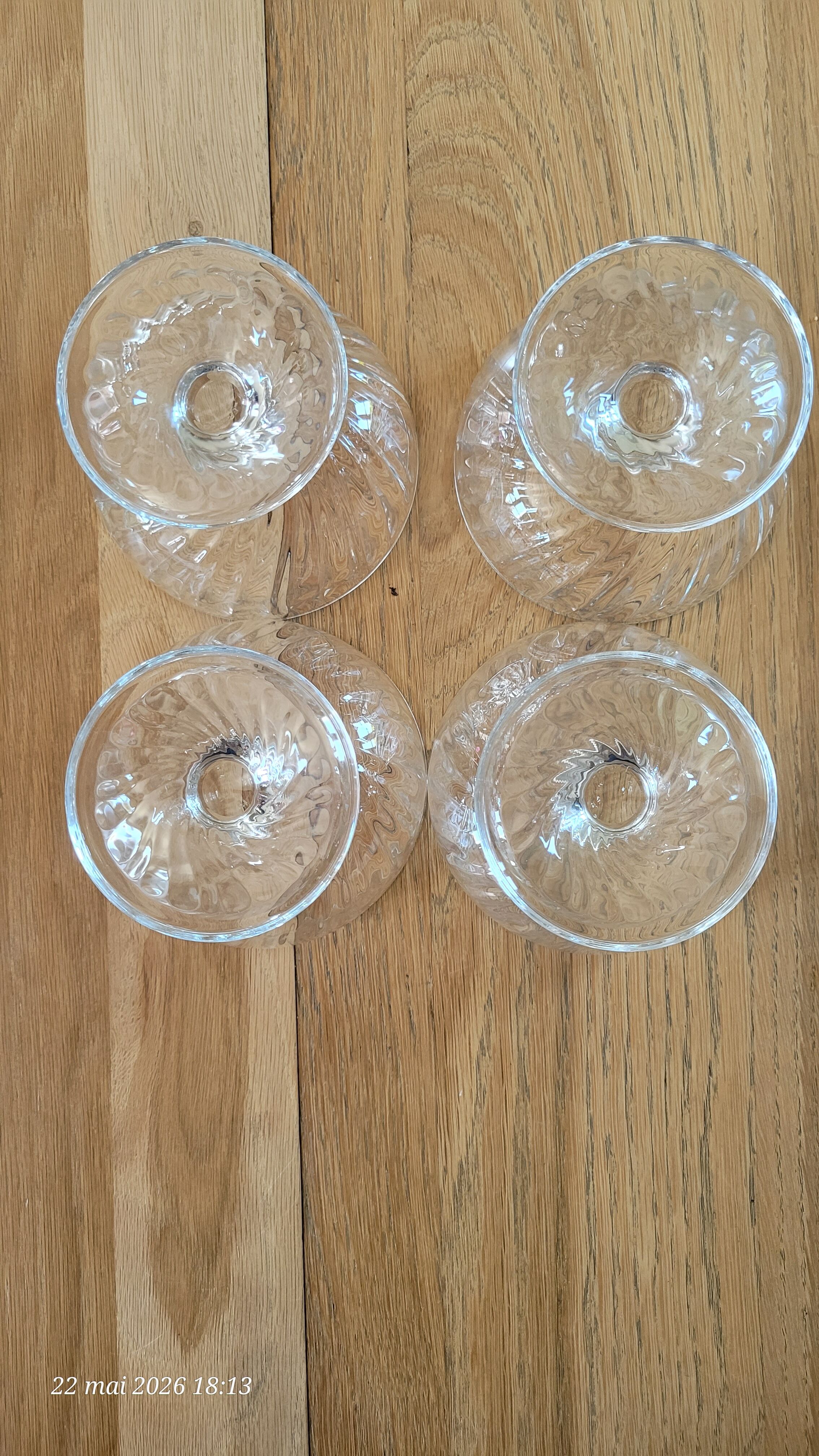 4 coupes à glace en verre transparent  - Luminarc