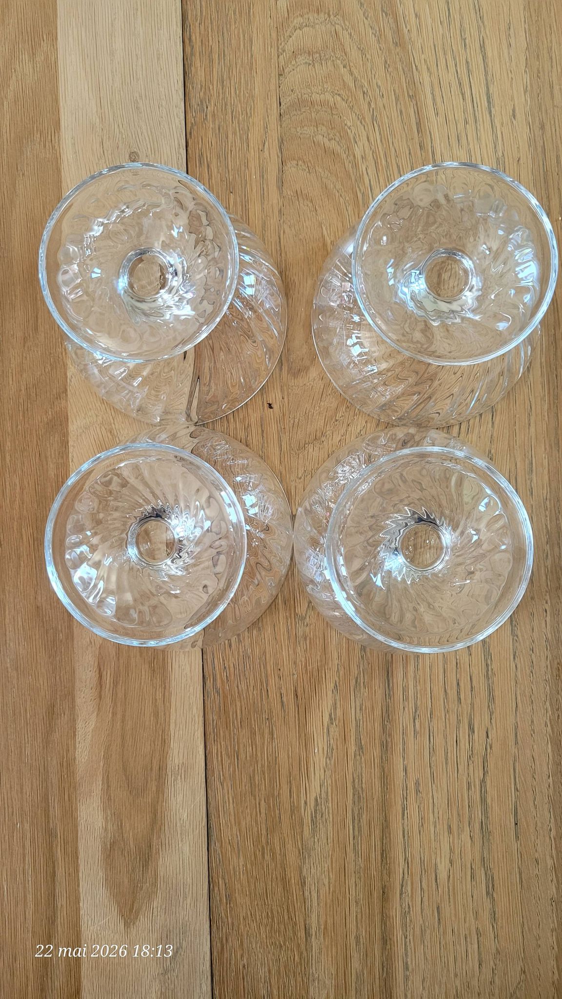 4 transparent glass ice cream bowls - Luminarc