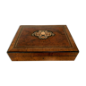 Token box Cedar magnifying glass Box Napoleon III Marquetry Boulle XX century