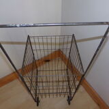 Metal cart on vintage wheels