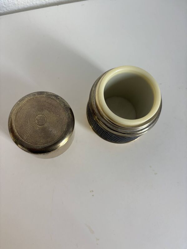 Nécessaire de fumeur 3 pièces, cendrier toupie, boîte et plateau, années 70