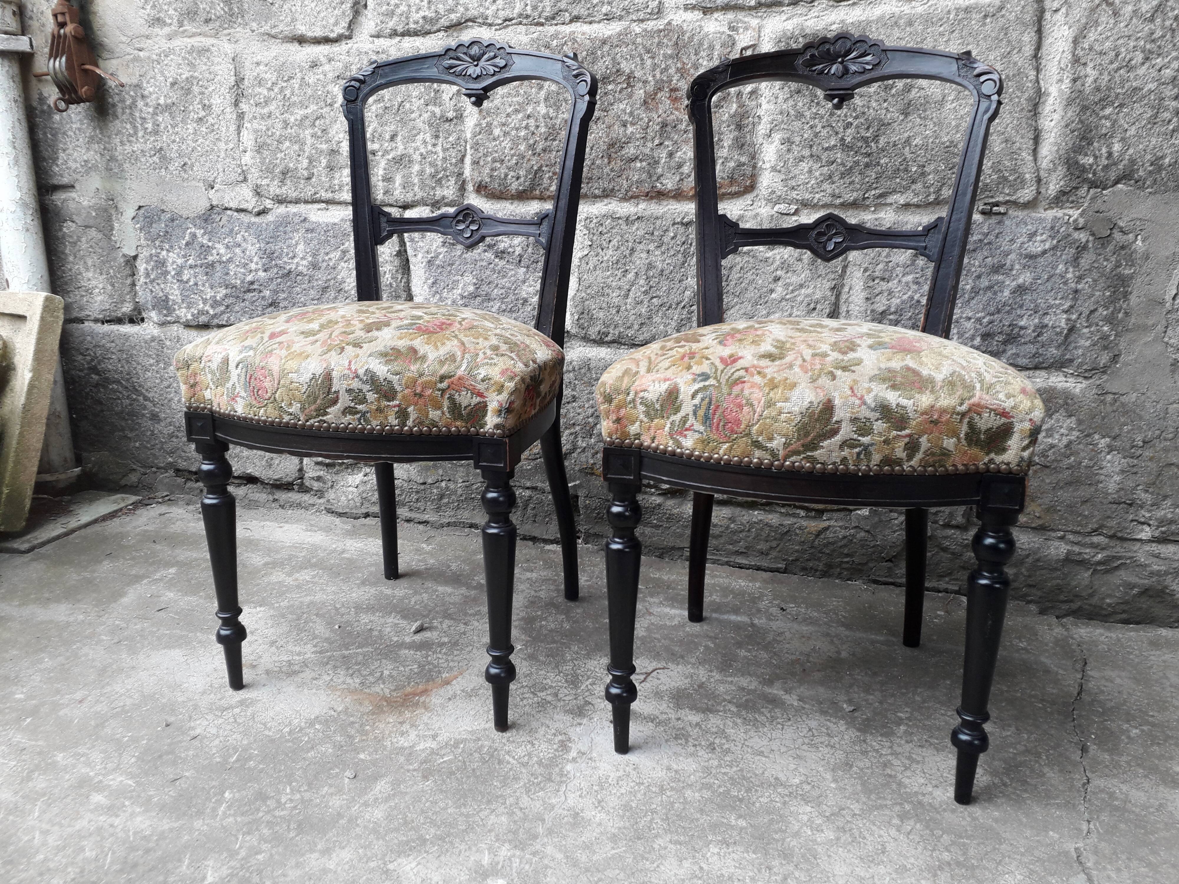 Pair of Napoleon III chairs