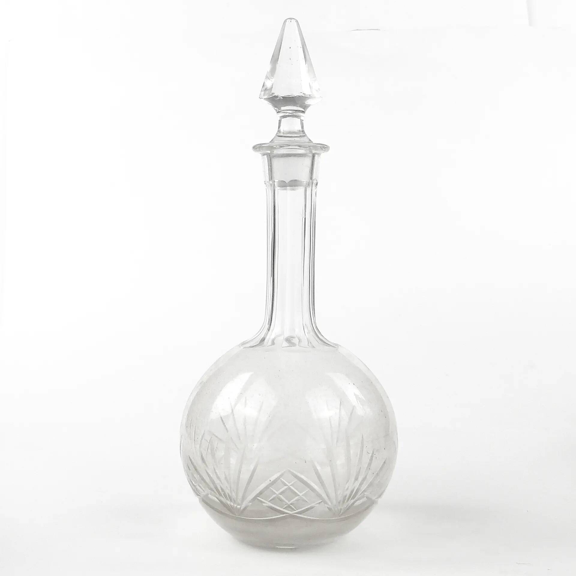 Art Deco carafe, crystal, Sweden, 1950s