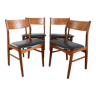 Series of 4 Scandinavian teak chairs BMS 1960