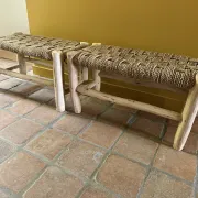 Petit banc marocain en bois 