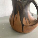 Denbac pitcher, flamed terracotta, 1900
