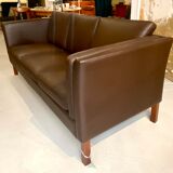 Danish leather sofa 3 places
