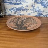 Jean Marais vintage terracotta plate from the 1970s surrealist