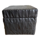 Black leather chest ottoman from Sède