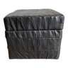 Black leather chest ottoman from Sède