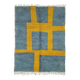 Tapis bleu et jaune Moderne - 247 x 197 cm