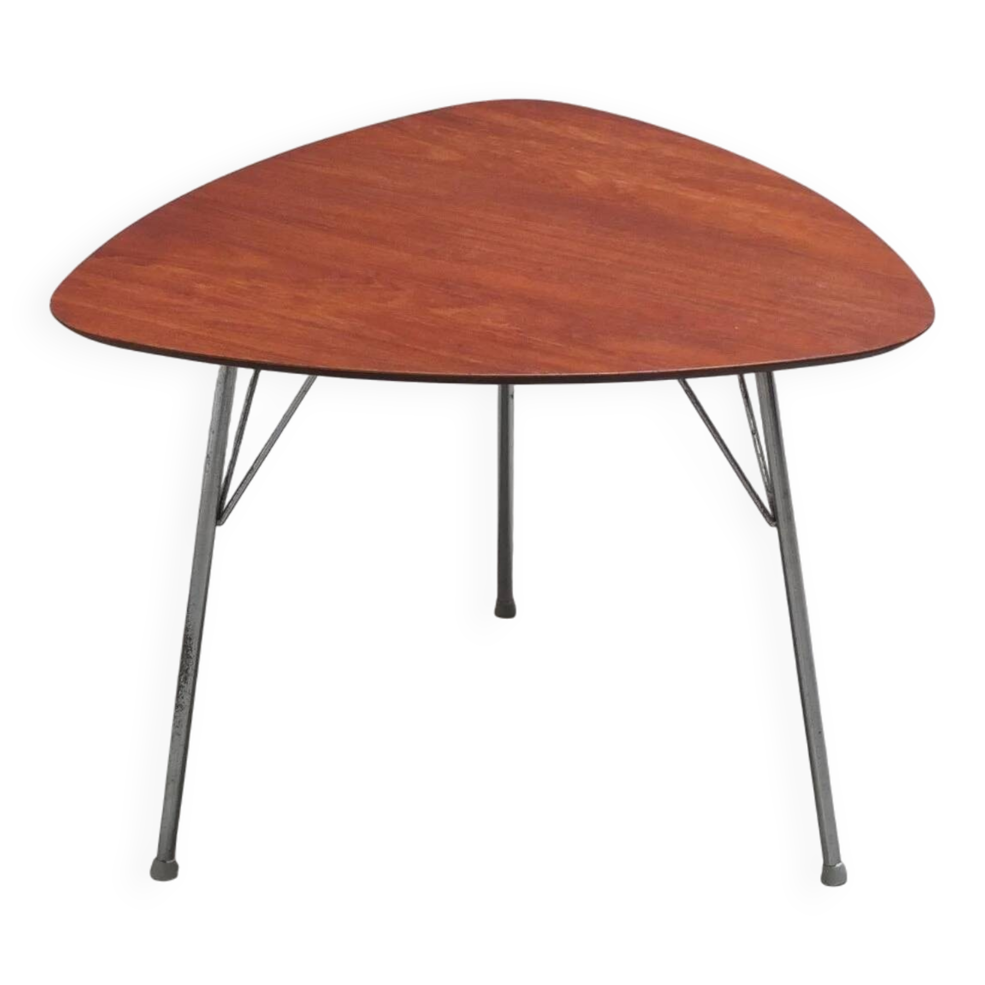 Triangular 'VL1312' side table in teak by Vermund Larsen, 1959