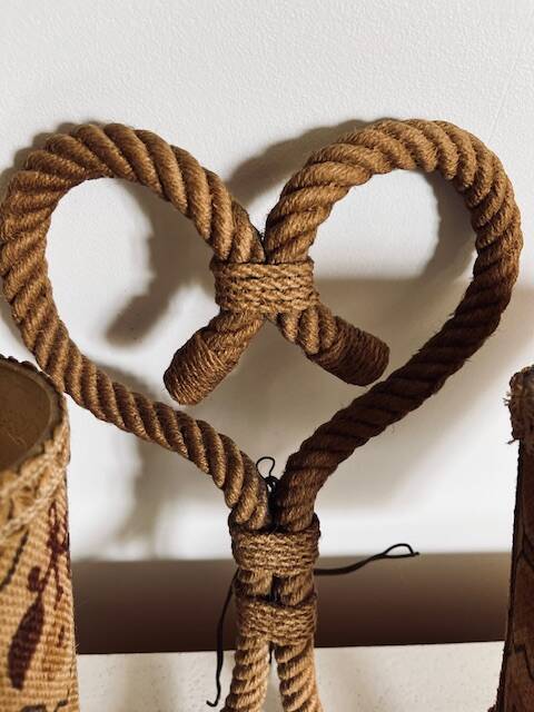 Large rope wall lamp