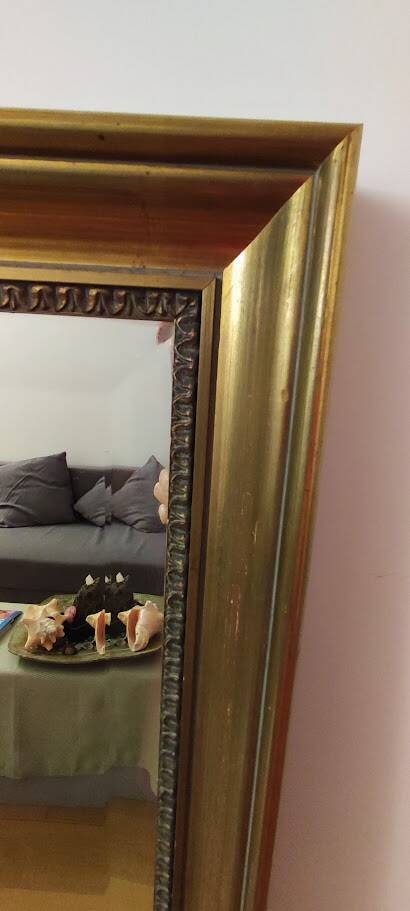 19th century mirror, beveled, pure juice