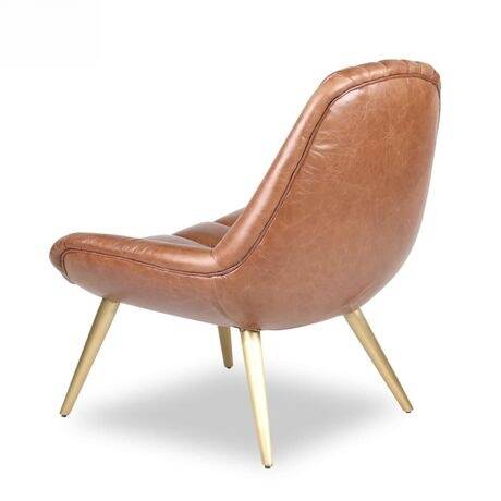 Vintage cognac leather armchair 70's style by Stanfield