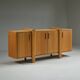 Brutalist oak sideboard, Belgium.