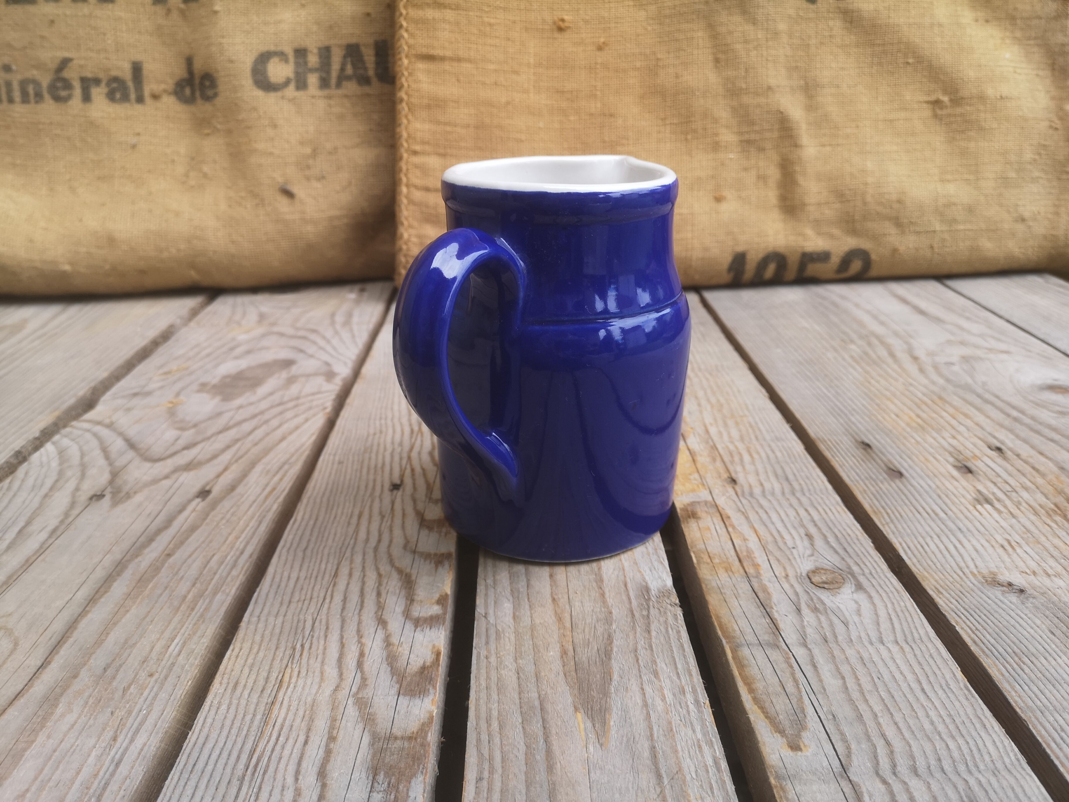 Pitcher in digoin sandstone indigo blue