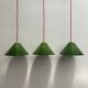 Lot 3 old industrial conical suspensions emaillees 25 cm