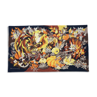 French tapestry Aubusson Robert Four Herve Lelong "Fruits de l'Ete" 1950