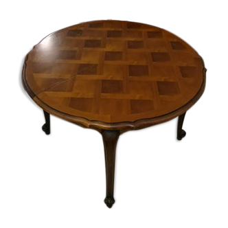 Louis XV-style solid cherry table expandable for about 8 to 10 people