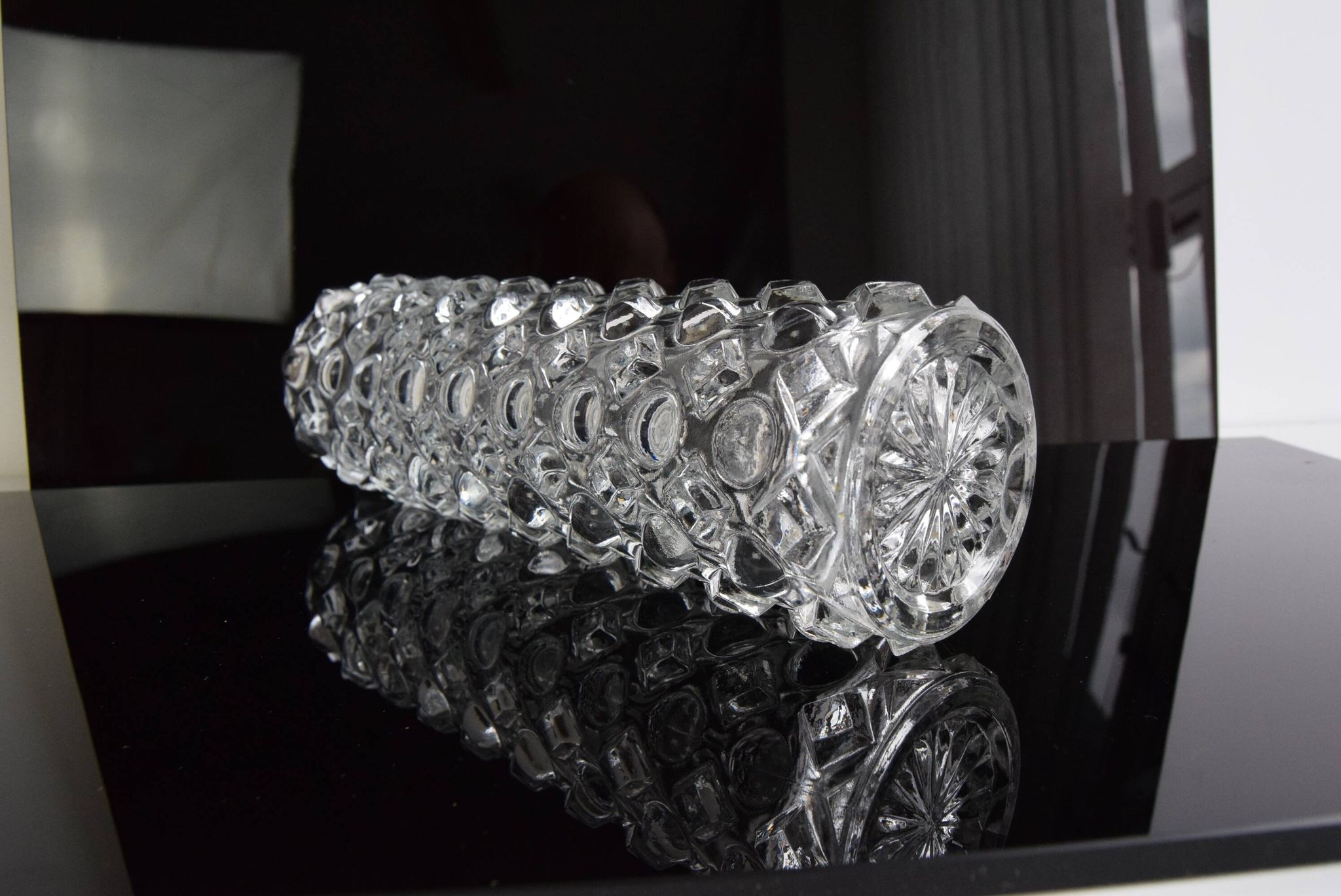 Vintage Glass Vase by Pavel Pánek for Sklo Union Libochovice, 1970's.