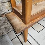 Lot deux bancs de ferme sapin vintage