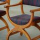 Henning Kjærnulf, pair of oak armchairs, model "Kurul", Danish modern style, 1960s.