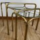 Tables gigognes doré 1970