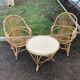 Vintage rattan bamboo wicker garden furniture set