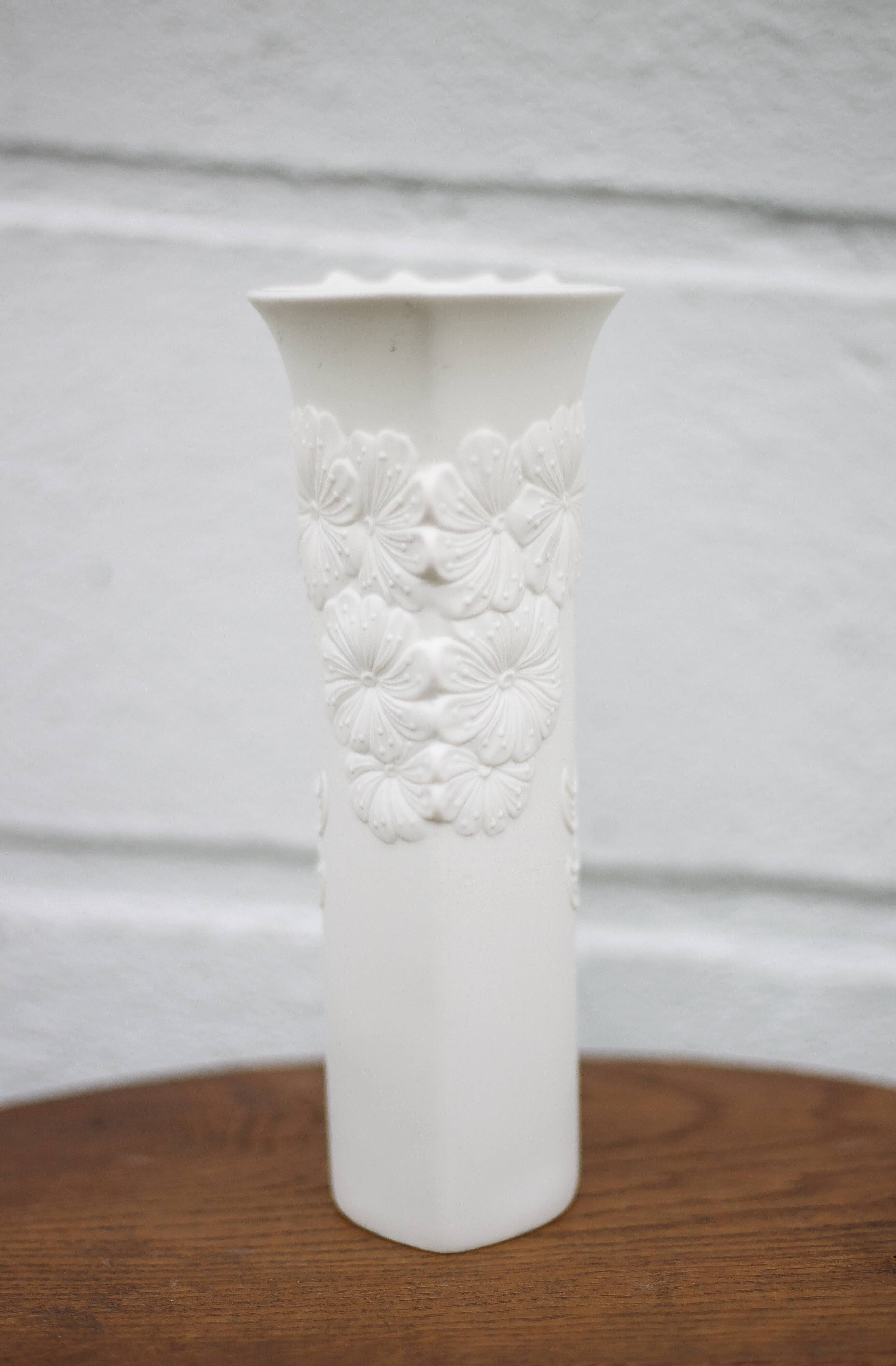 Kaiser Germany Manford Frey vase, art nouveau style biscuit vase, vintage vase, collection, 70's