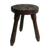 Tabouret en bois sculpté