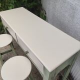 Console and two stools