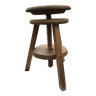 Industrial vintage wooden screw stool