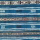 Carpet kilim blue and black handmade 127 x 217 cm
