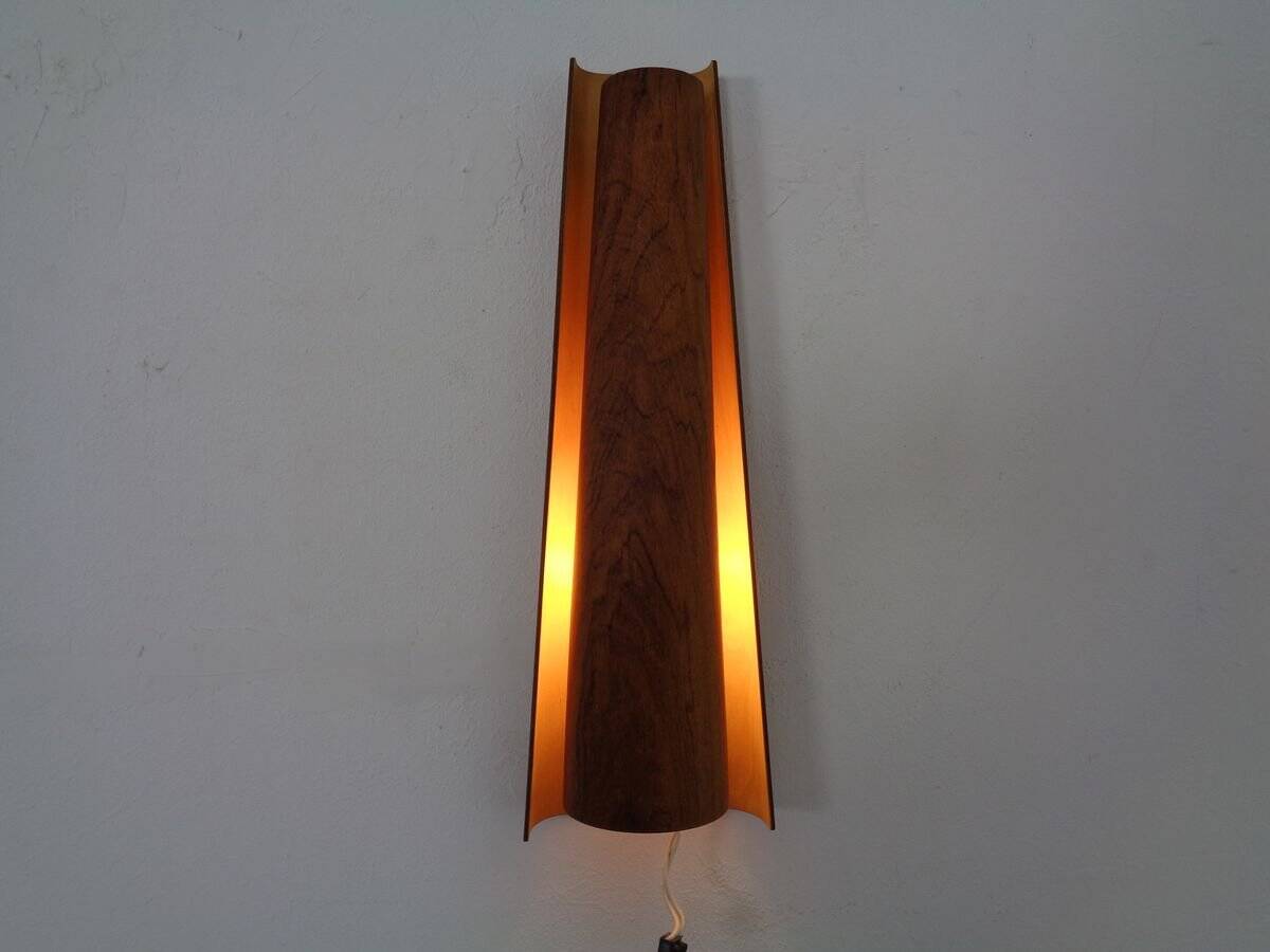 Danish Teak Wall Lamp, 1950s