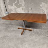 Scandinavian vintage telescopic extendable teak table 1970