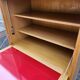 Old vintage rattan oak secretary desk bookcase