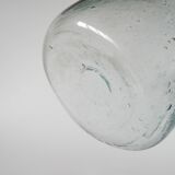 Large Biot style bubbled glass bottle, 1970