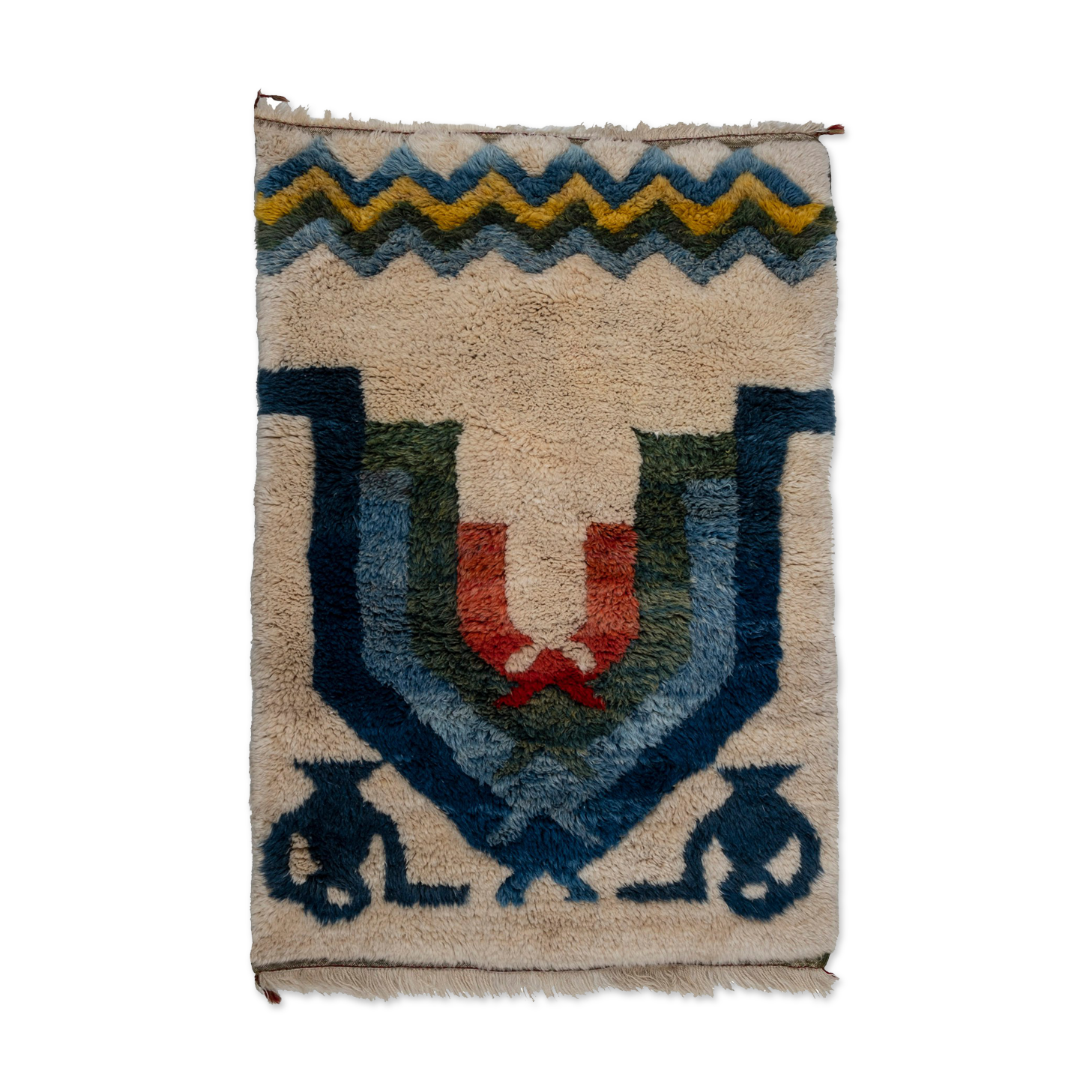 Vintage Turkish Mohair Tulu Rug 125 x 180 cm