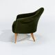 Fauteuil Little Adam par Kerstin Horlin-Holmquist en velours vert, Suède 1950
