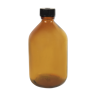 Brown glass pharmacy bottle