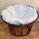 Vintage rattan love seat armchair