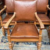 Set of 8 Renaissance-style armchairs.