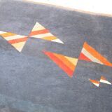 Postmodern Hand-Knotted Wool Rug from Nepal, 1980s Vintage