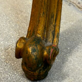 Carved gilded wooden console and marble in Louis XV style