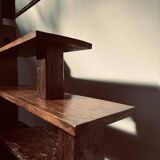 Vintage Brazilian folk art handmade wall cabinet in Cumaru wood, 1960s